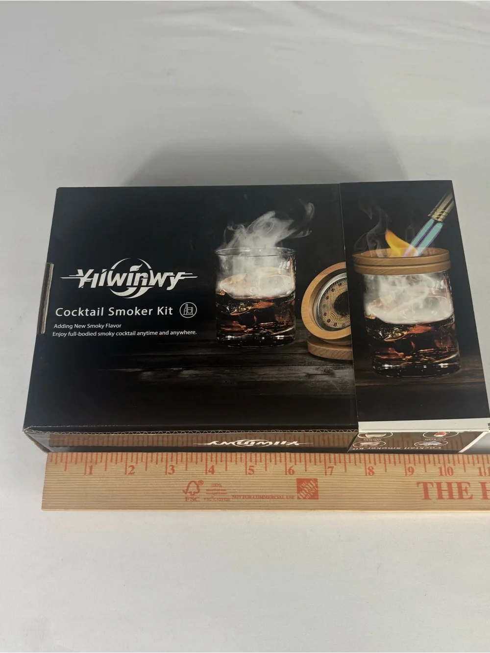 Cocktail Smoker Kit w Torch 6 Wood Chip Flavors Whiskey Bourbon Old Fashioned